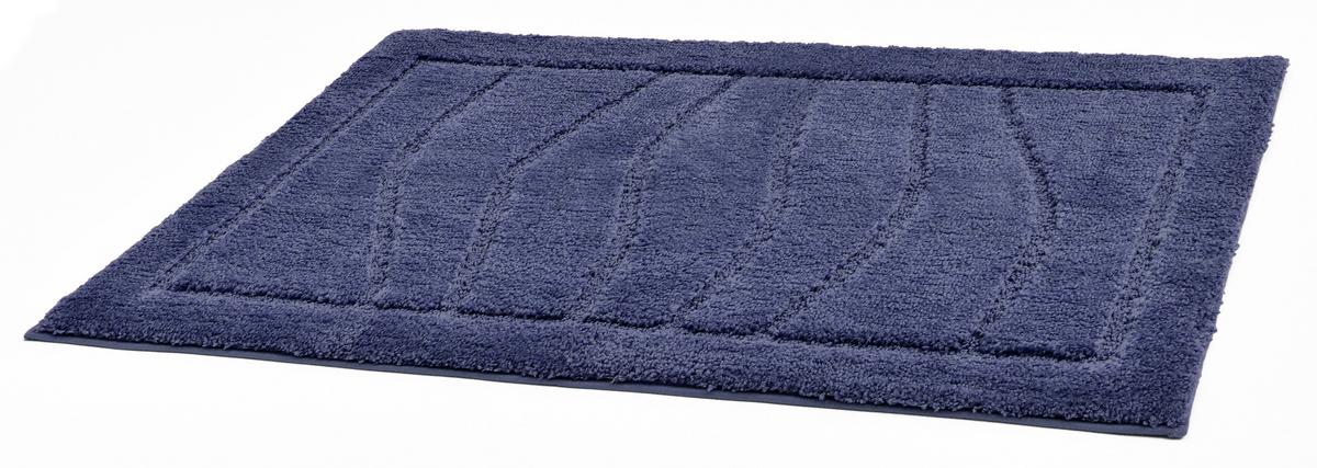 Fürdőszobaszőnyeg Lasse - sötétkék, Romantik / Landhaus, textil (60/100cm) - James Wood