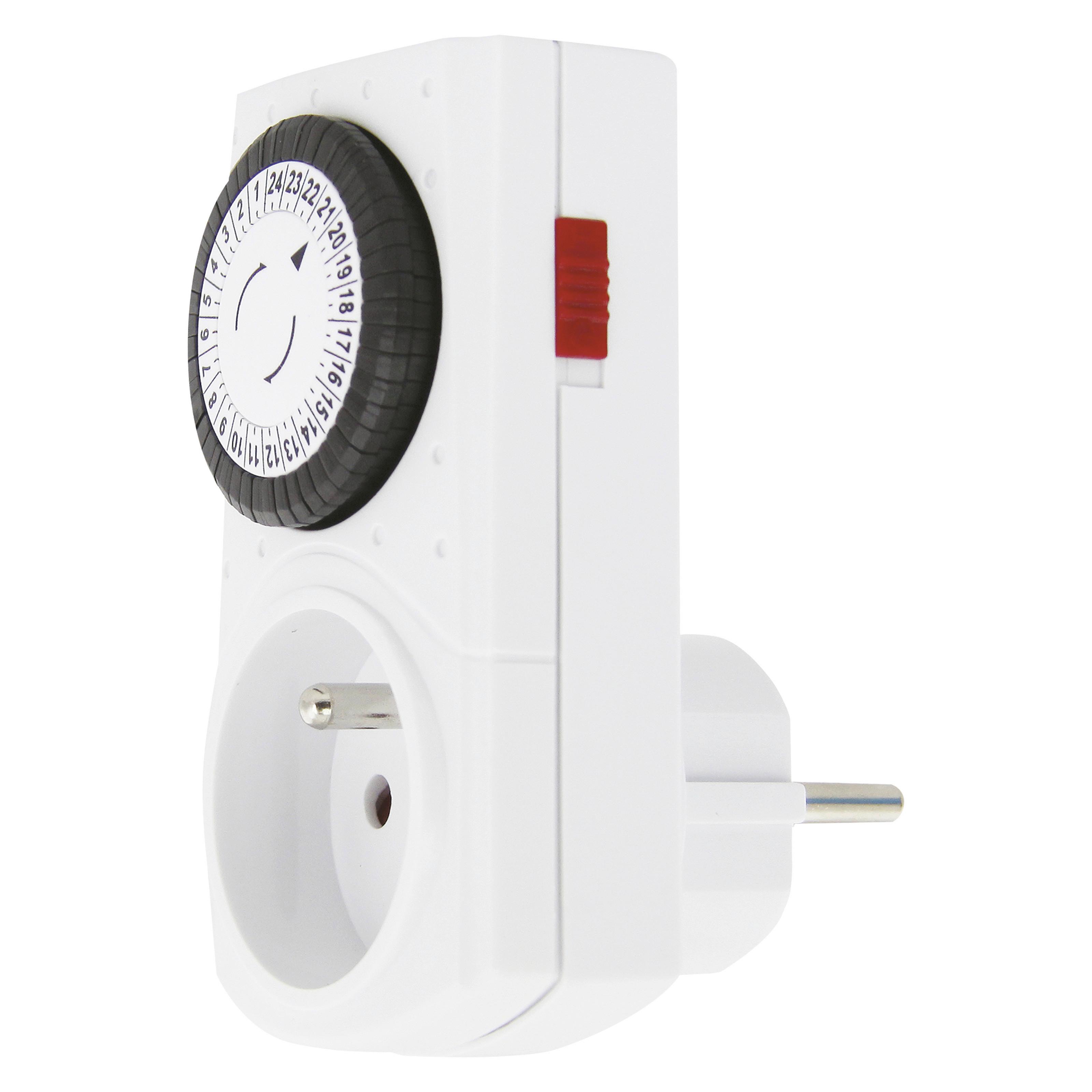 ČASOVÝ SPÍNAČ ERNY - bílá, Design, plast (7/11/6.5cm)