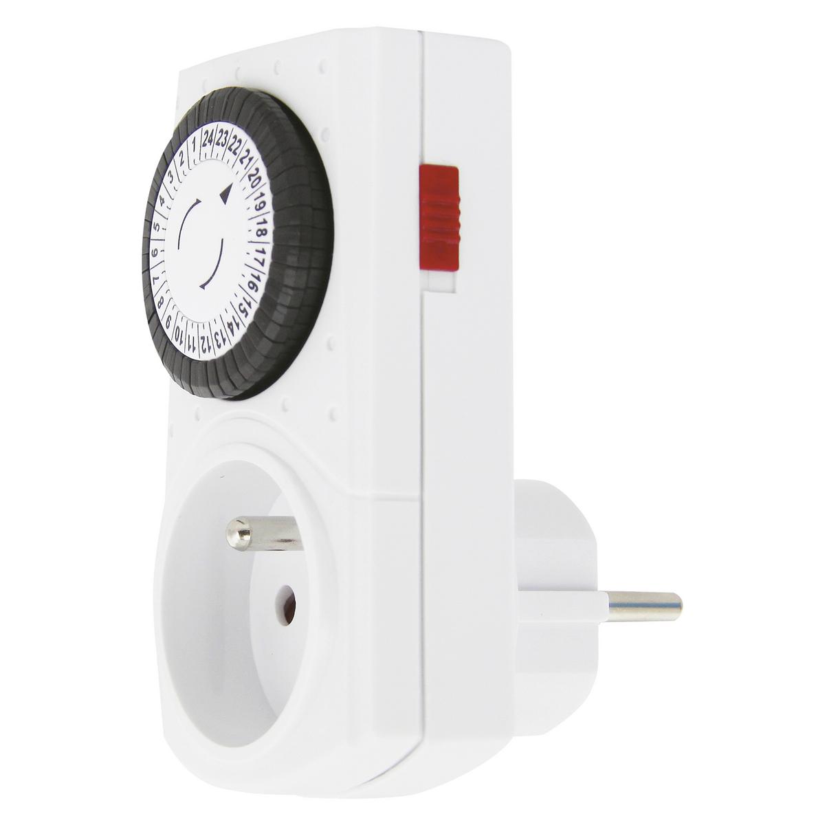 ČASOVÝ SPÍNAČ ERNY - bílá, Design, plast (7/11/6.5cm)