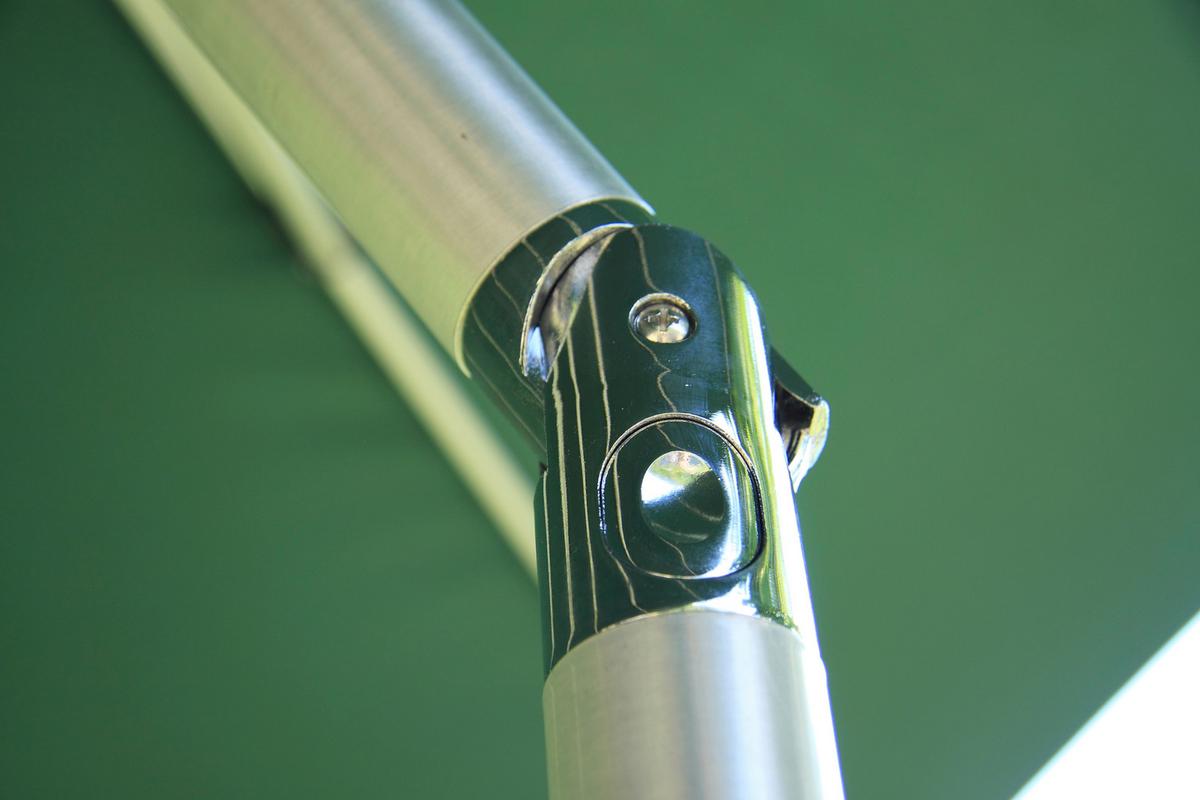 Sonnenschirm Acamp Acapole DM: 300cm Dunkelgrün - Platinfarben/Dunkelgrün, Basics, Textil/Metall (300cm) - Gardenson