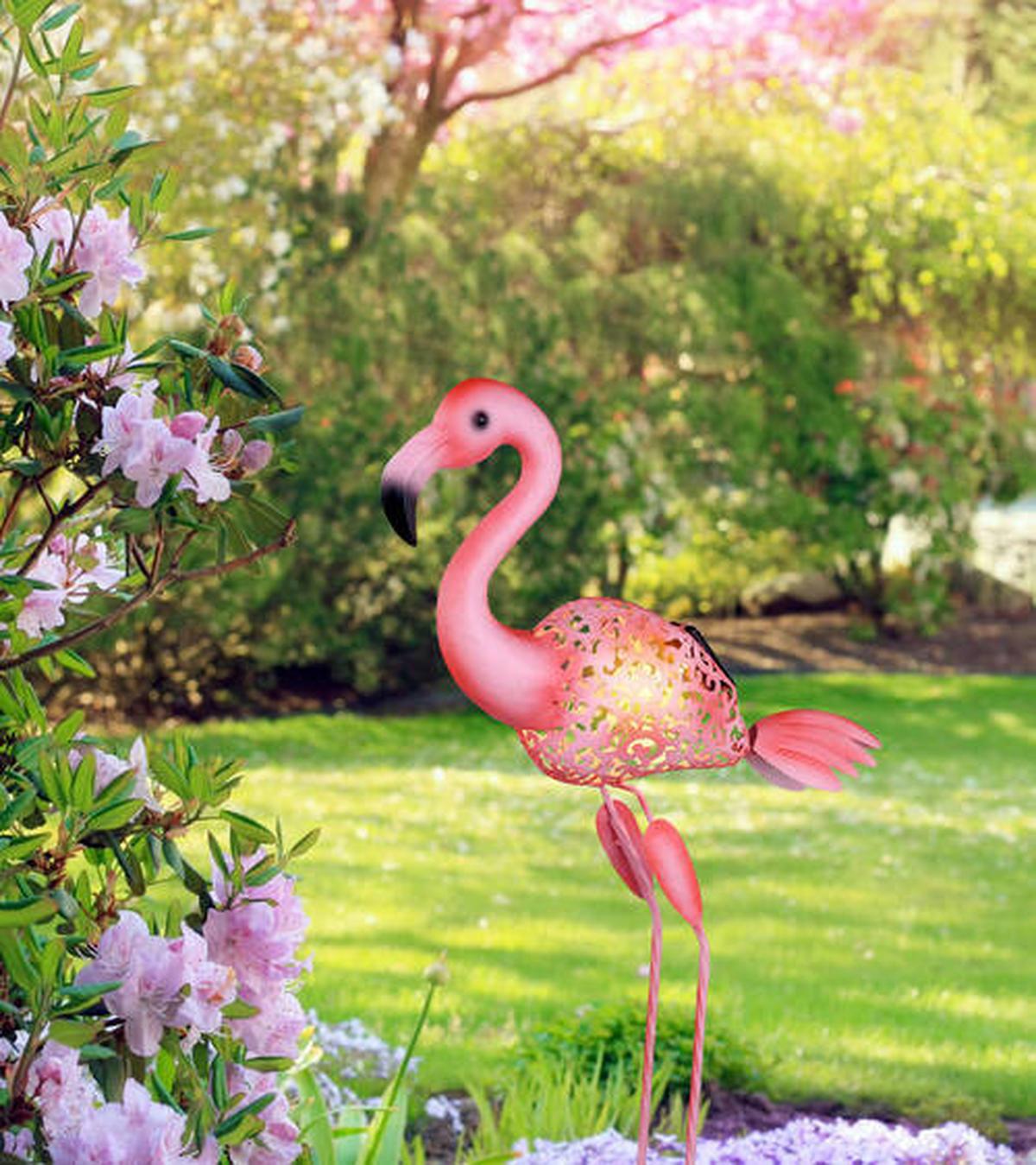 Solarleuchte Metall Pink - Pink, Basics, Metall (34/16/74cm) - Globo