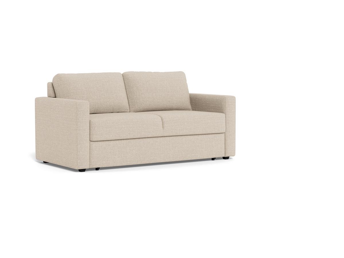 Schlafsofa Fleury Beige B: 176cm - Beige/Schwarz, MODERN, Kunststoff/Textil (176/85/88cm) - Livetastic