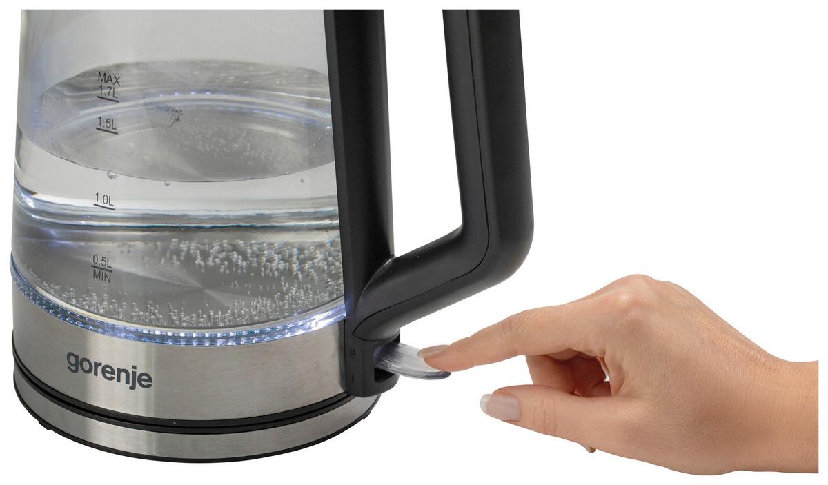 Wasserkocher K17ged - Silberfarben, Basics, Glas (23/27,6/21,4cm) - Gorenje