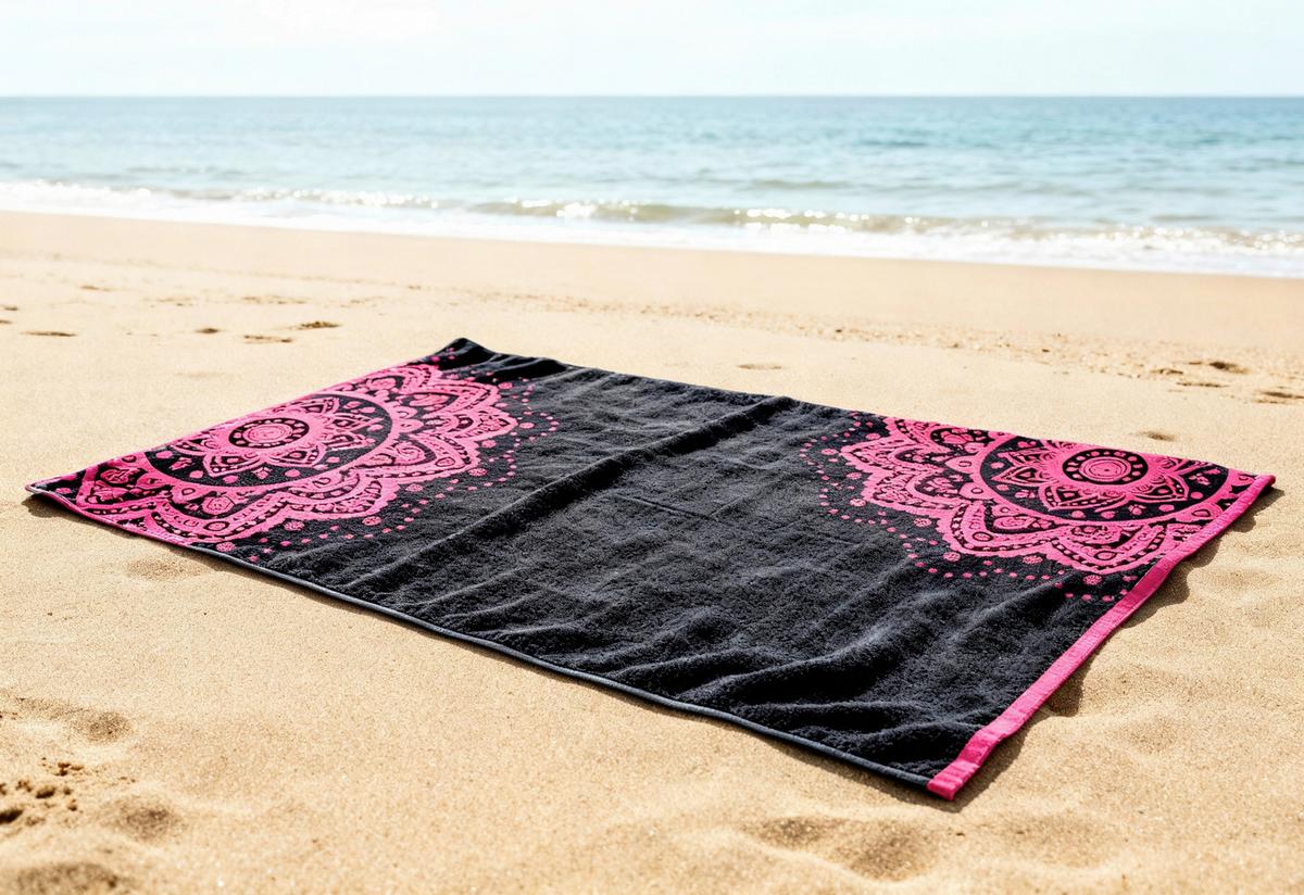 Strandtuch Hawaii - Rot, KONVENTIONELL, Textil (75/150cm) - Ondega