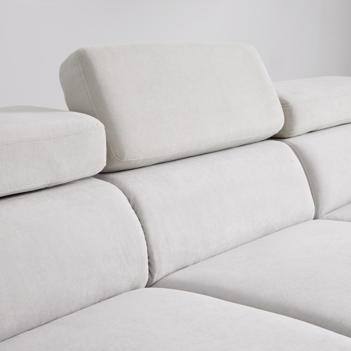 Rohová sedačka FILOU, béžová - světle šedá, Moderní, dřevo/textil (211/82/146cm) - Bessagi Home
