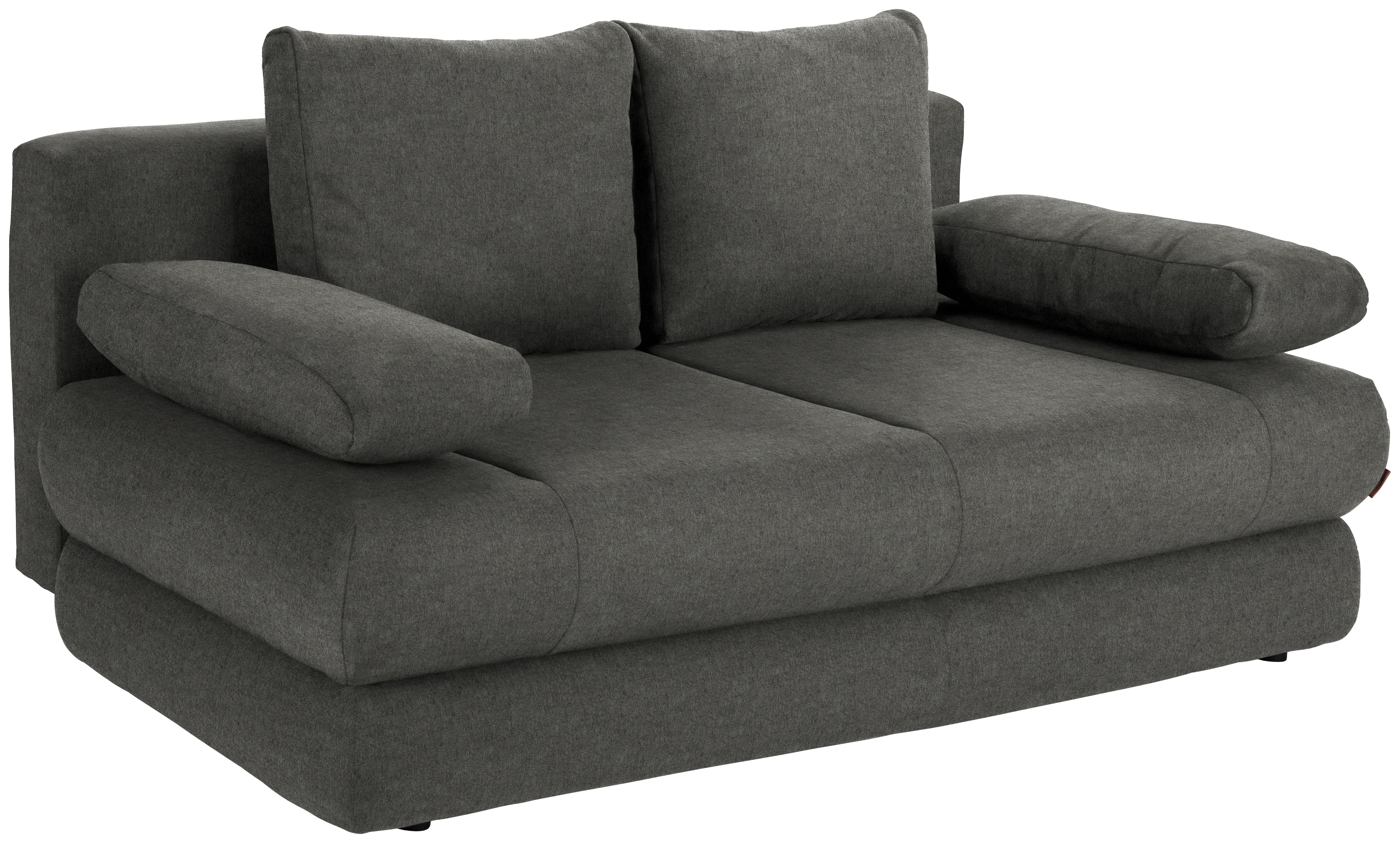 Schlafsofa Clipso B: 212 cm - Braun/Grau, Basics, Textil (212/93/90cm) - Ombra