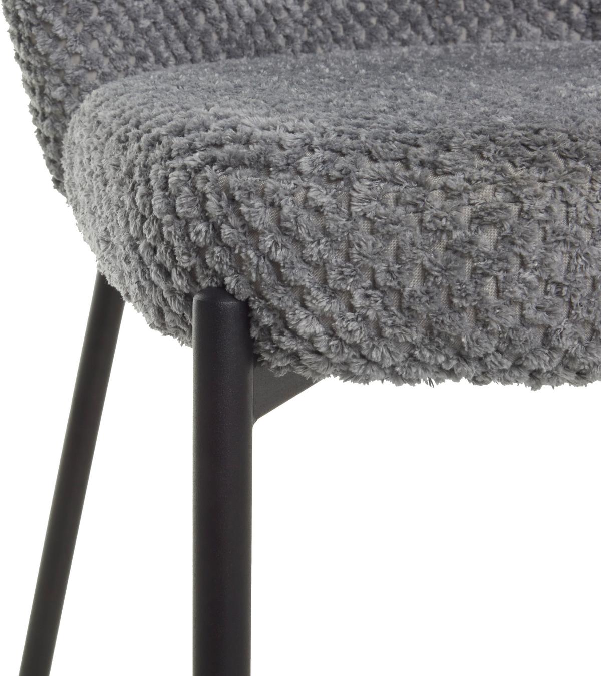 Stuhl Paris - Schwarz/Grau, LIFESTYLE, Holz/Textil (55/79/59cm) - Livetastic