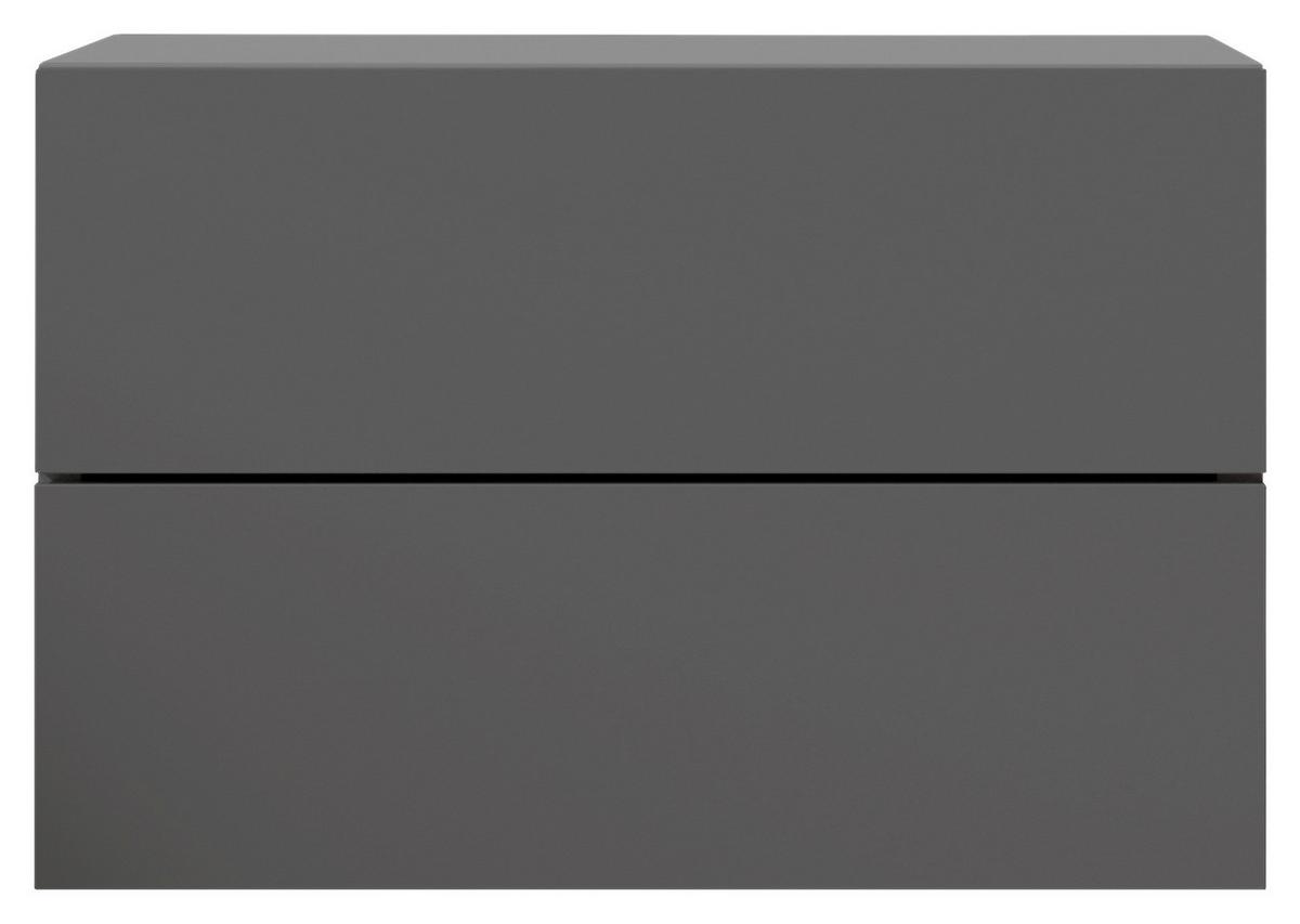 Nachkästchen Graphitfarben H: 28 cm Cabo - Graphitfarben, MODERN, Holzwerkstoff (42/28/30cm) - Livetastic