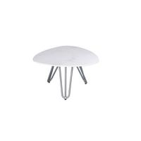 Gartentisch Selina Metall L 68 cm - Weiß/Grau, MODERN, Metall (68/68/39cm) - Gardenson