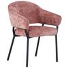 Armlehnstuhl Nova Mikrofaser Braun, B: 60 cm - Pink/Schwarz, KONVENTIONELL, Holz/Textil (60/80/62cm) - MID.YOU
