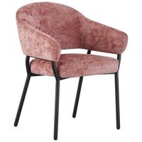 Armlehnstuhl Nova Mikrofaser Braun, B: 60 cm - Pink/Schwarz, KONVENTIONELL, Holz/Textil (60/80/62cm) - MID.YOU