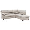 Ecksofa Mit Schlaffunktion Nebolo Sandfarben - Sandfarben/Schwarz, Design, Textil (245/225cm) - Livetastic