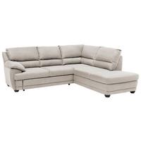 Ecksofa Mit Schlaffunktion Nebolo Sandfarben - Sandfarben/Schwarz, Design, Textil (245/225cm) - Livetastic