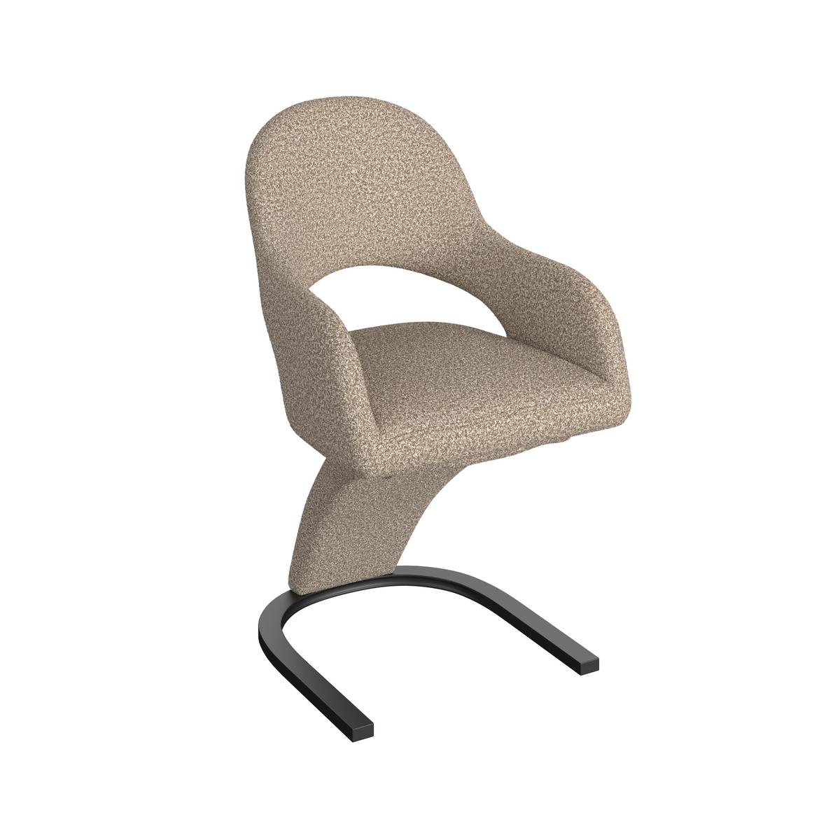 ŽIDLE S PODRUČKAMI ARIA - černá/hnědá, Moderní, kov/dřevo (54/82/62cm) - Bessagi Home