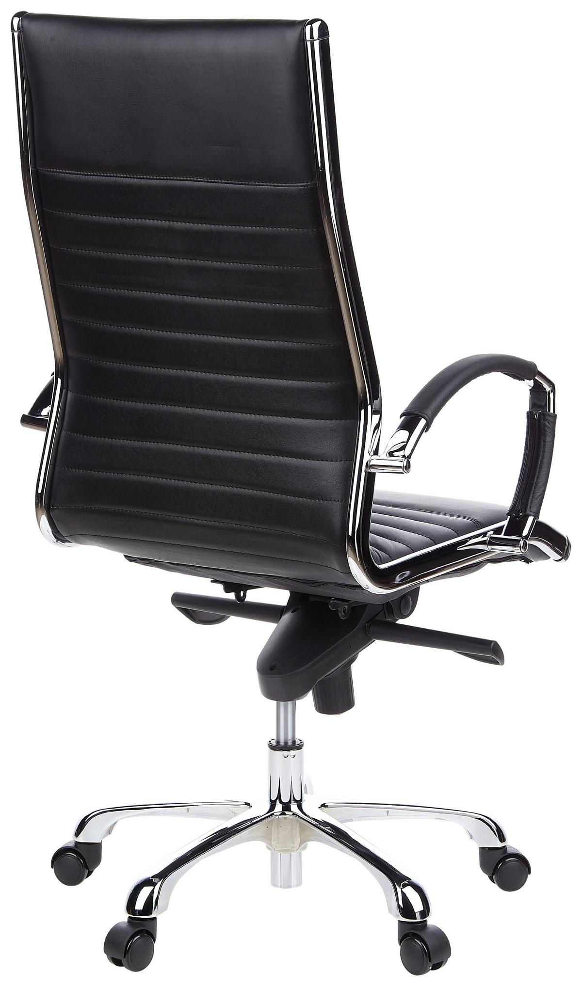 Drehstuhl Parma 20 Schwarz - Schwarz, MODERN, Leder/Kunststoff (60/125/50cm) - MID.YOU