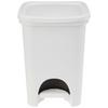 Treteimer Romana 6l Weiß Kunststoff Lxbxh: 20,5x21,5x28,5 - Schwarz/Weiß, KONVENTIONELL, Kunststoff (20,5/21,5/28,5cm)