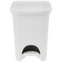 Treteimer Romana 6l Weiß Kunststoff Lxbxh: 20,5x21,5x28,5 - Schwarz/Weiß, KONVENTIONELL, Kunststoff (20,5/21,5/28,5cm)