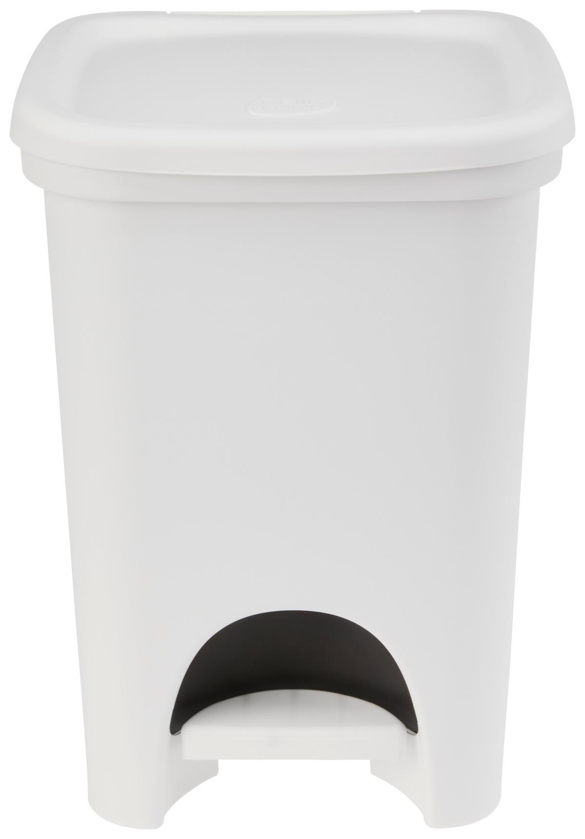 Treteimer Romana 6l Weiß Kunststoff Lxbxh: 20,5x21,5x28,5 - Schwarz/Weiß, KONVENTIONELL, Kunststoff (20,5/21,5/28,5cm)