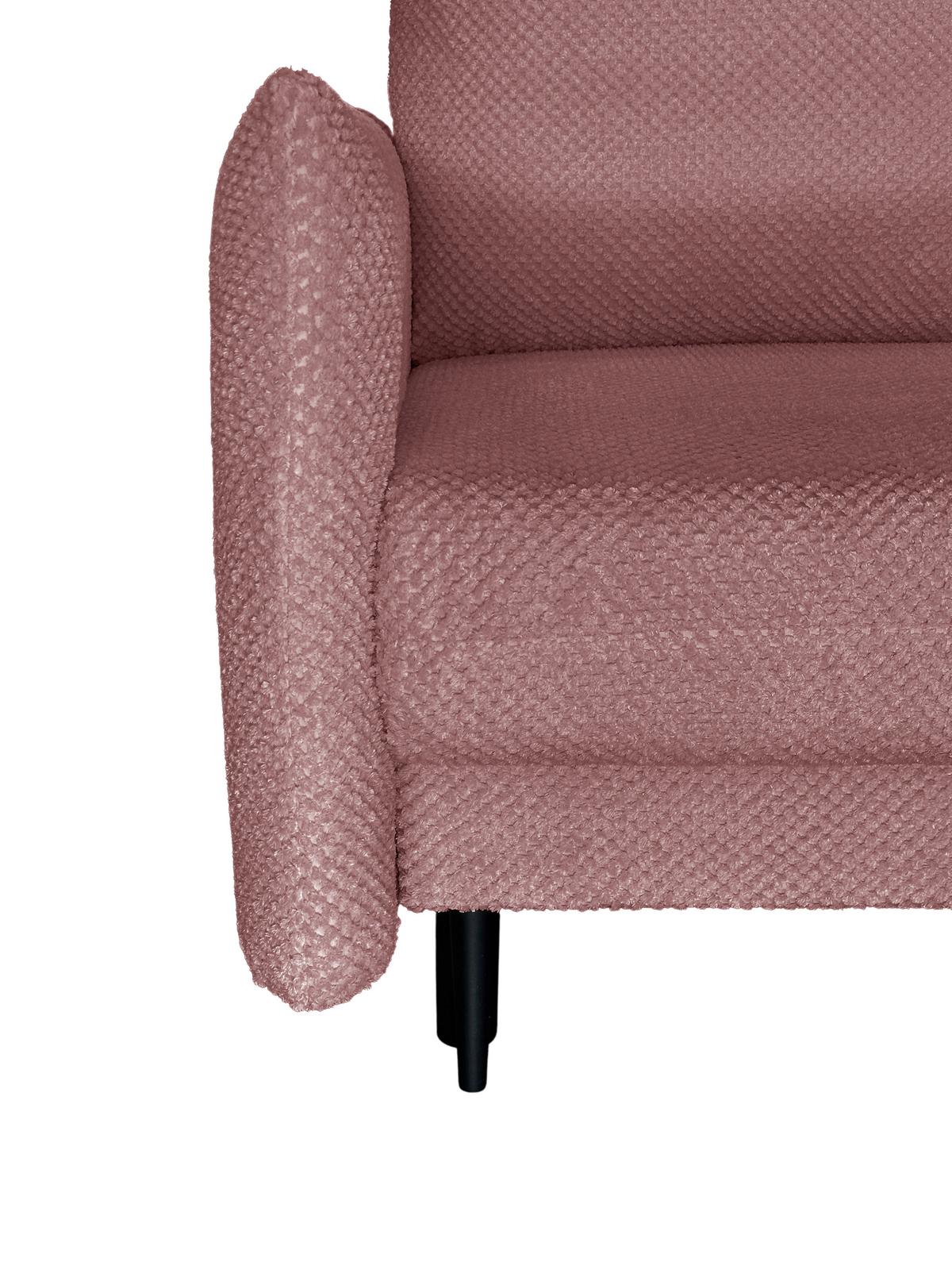 Schlafsofa Mit Bettkasten Rose Rosa B: 218 Cm - Schwarz/Rosa, Design, Textil (218/96/102cm) - MID.YOU