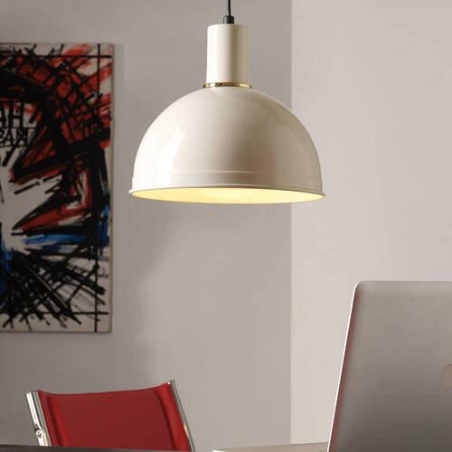 Hängeleuchte 1739/Sa - Goldfarben/Weiß, Basics, Metall (27/90cm)