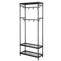 GARDEROBENSTÄNDER Schwarz B: 75cm - Schwarz, Design, Metall (75/180/32cm) - MID.YOU