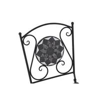 GARTENKLAPPSTUHL J04667 - Schwarz, KONVENTIONELL, Keramik/Metall (39/88,5/49,5cm) - Gardenson