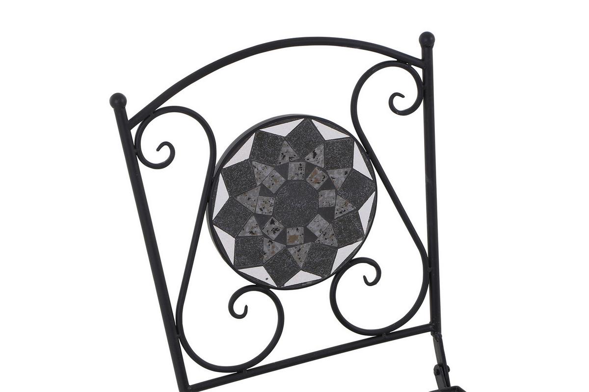 Gartenklappstuhl J04667 - Schwarz, KONVENTIONELL, Keramik/Metall (39/88,5/49,5cm) - Siena Garden