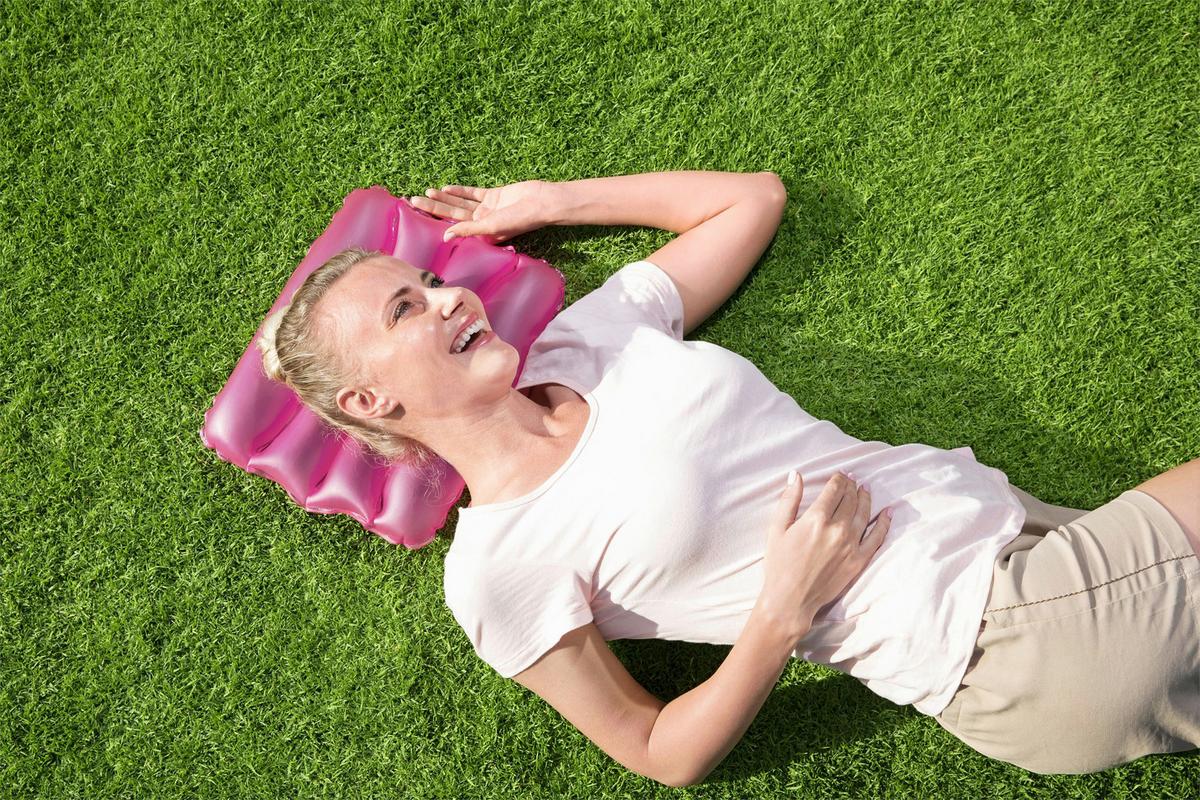 Aufblasbares Luftkissen Evelin Farbl. Sort. Bxl: Ca. 38x25 Cm - Blau/Pink, KONVENTIONELL, Kunststoff (38/25/5cm) - Bestway