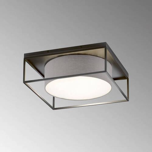 Deckenleuchte 21330 Carre - Schwarz/Weiß, Design, Kunststoff/Textil (60/10cm) - Fischer & Honsel