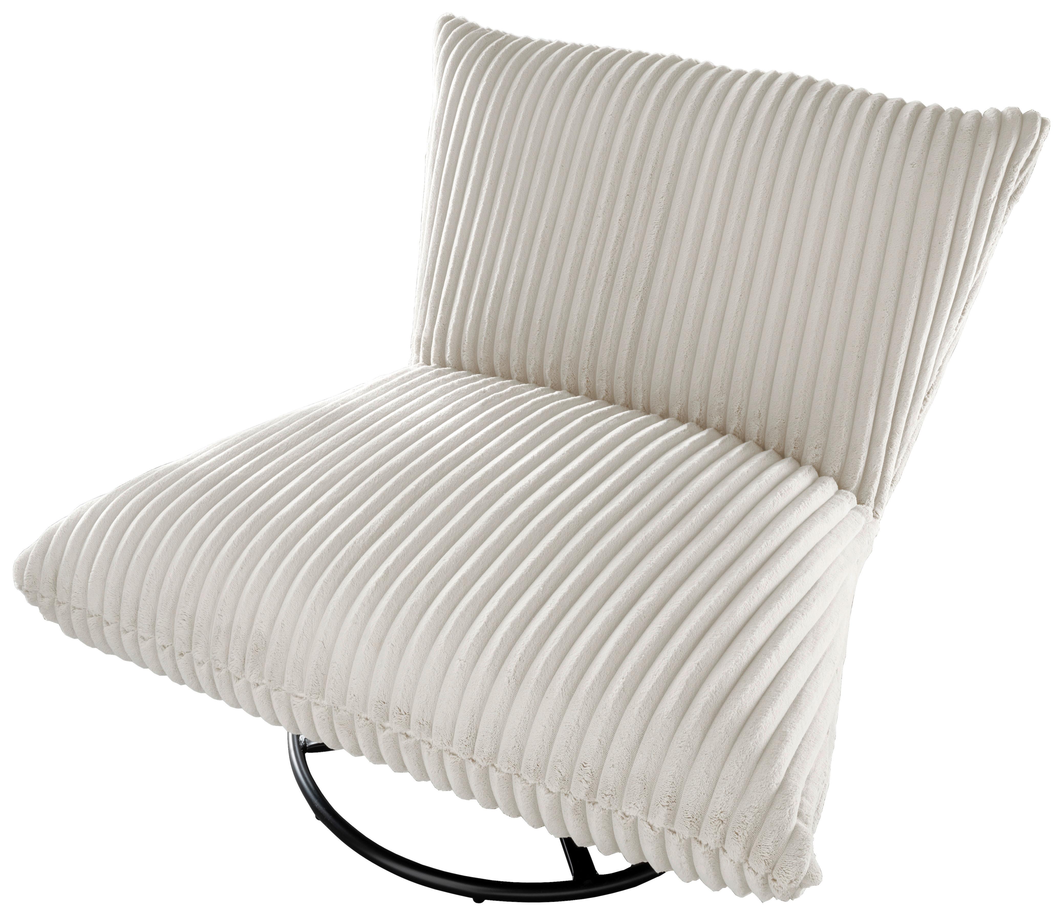 Relaxsessel Cremona Weiß B: 100 Cm - Schwarz/Weiß, Design, Textil (100/78/96cm) - Livetastic