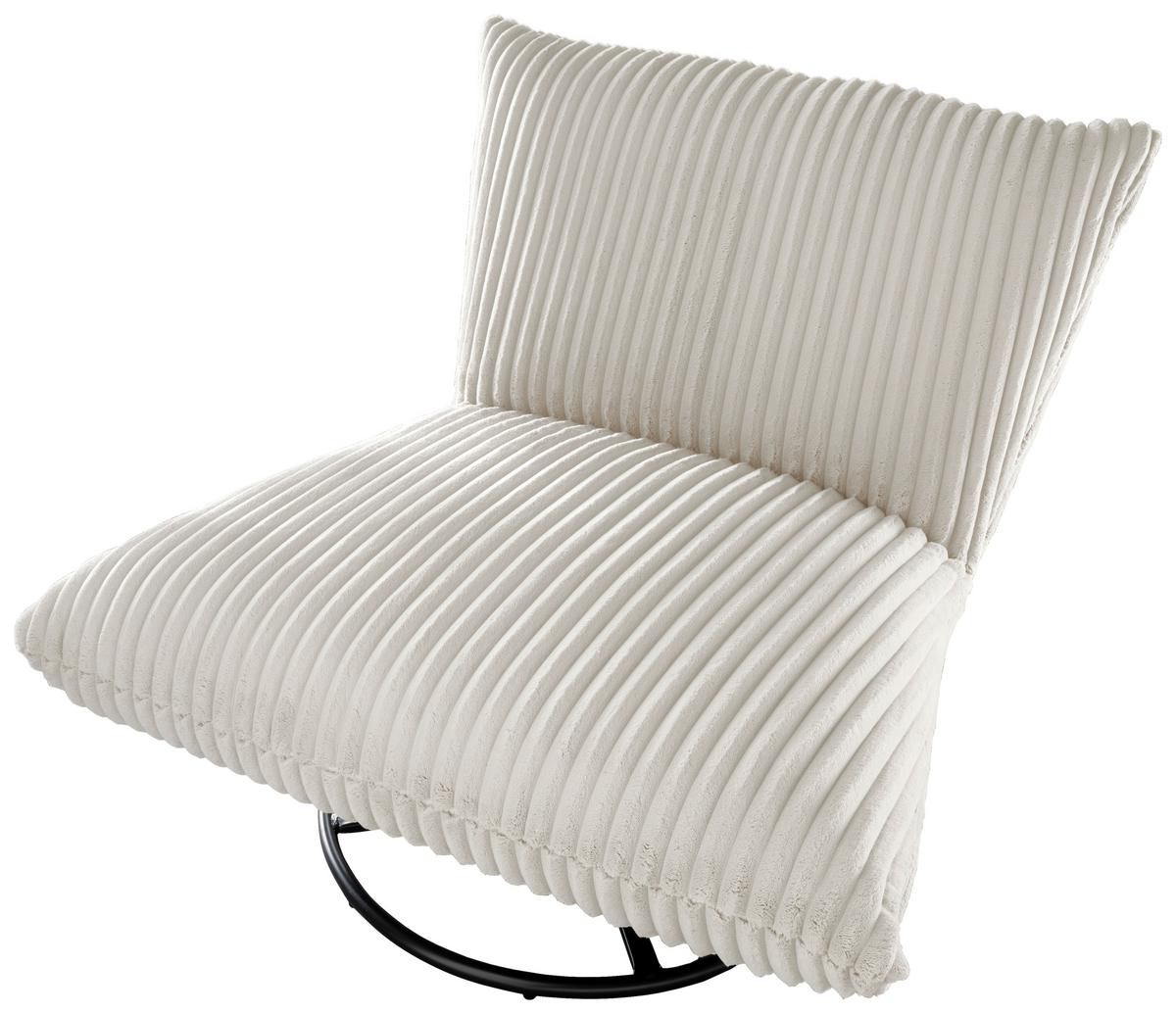 Relaxsessel Cremona Weiß B: 100 Cm - Schwarz/Weiß, Design, Textil (100/78/96cm) - Livetastic