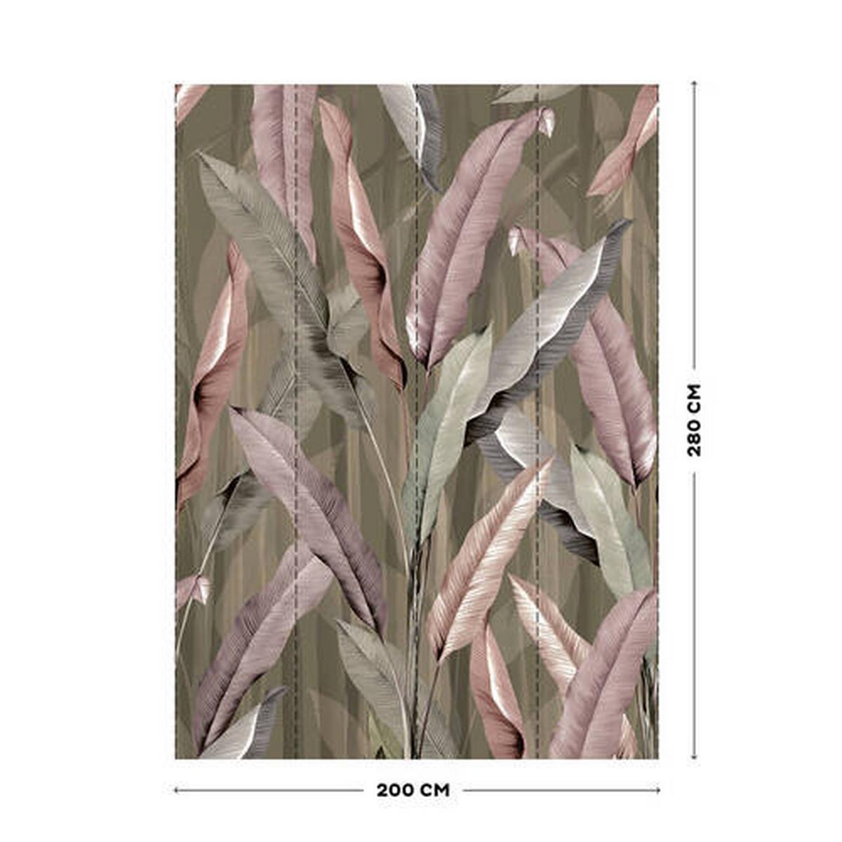 Fototapete Vayen - Altrosa/Grün, Trend, Papier/Kunststoff (200/280cm)