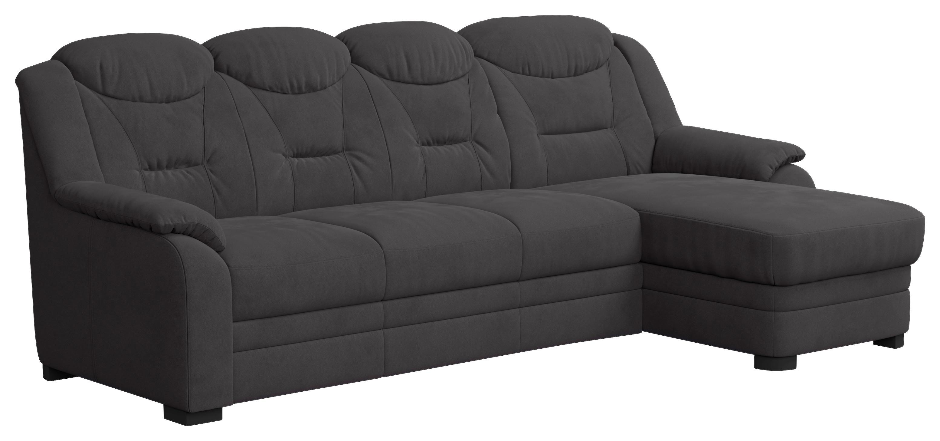 Ecksofa Marcus - Anthrazit/Schwarz, Basics, Textil (257/162cm) - MID.YOU
