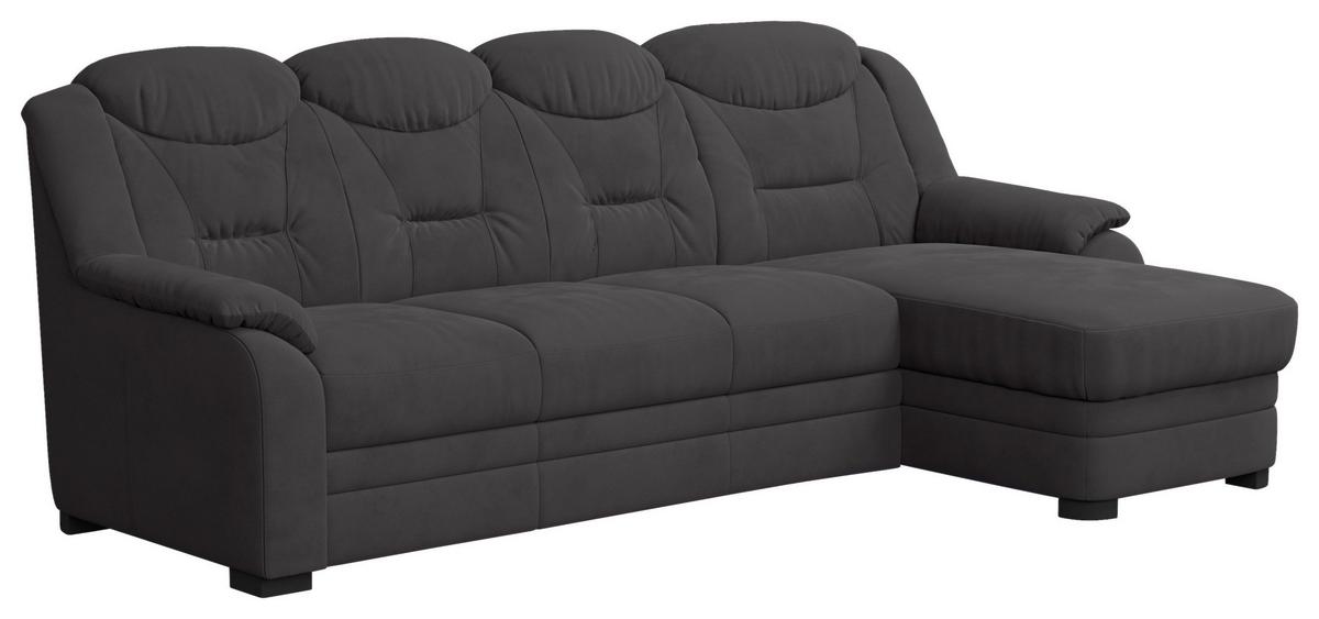 Ecksofa Marcus - Anthrazit/Schwarz, Basics, Textil (257/162cm) - MID.YOU