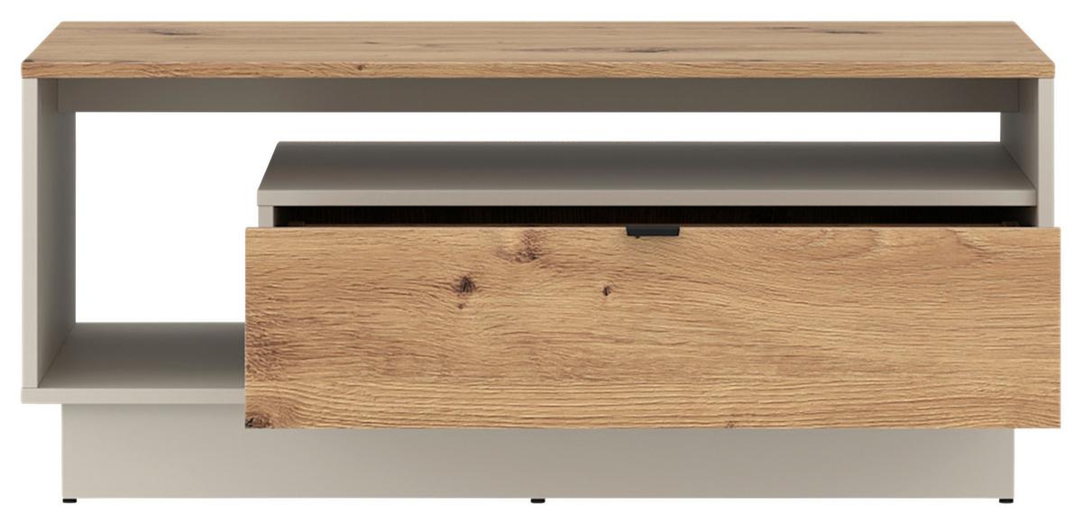 Konferenčný stolík VIONA kašmír/dub - kašmírová/dub artisan, Basics, kov/kompozitné drevo (106/45,5/65cm)
