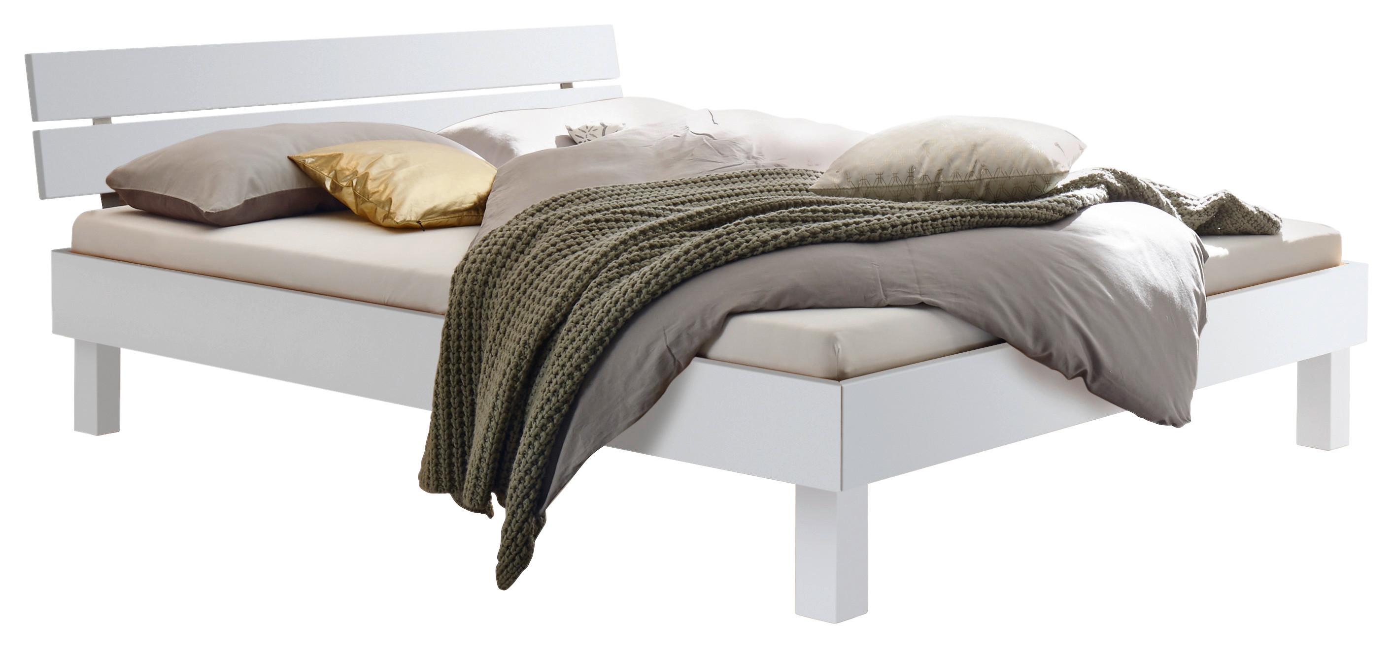 Bett Prato Kopfteil mit 2 Paneele 140x200 cm - Weiß, Natur, Holzwerkstoff (140/200cm) - Hasena