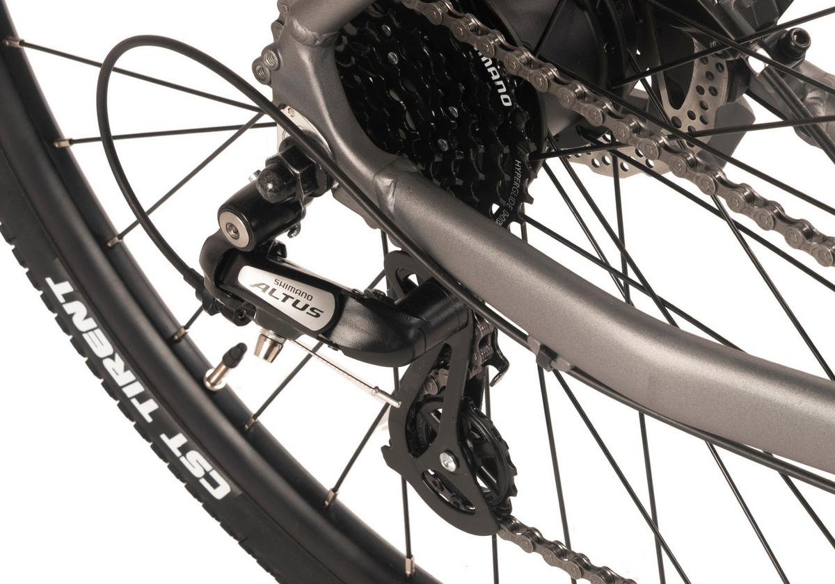 E-citybike 28 Zoll Stahlgrau - Silberfarben, MODERN, Metall (180/70/100cm)