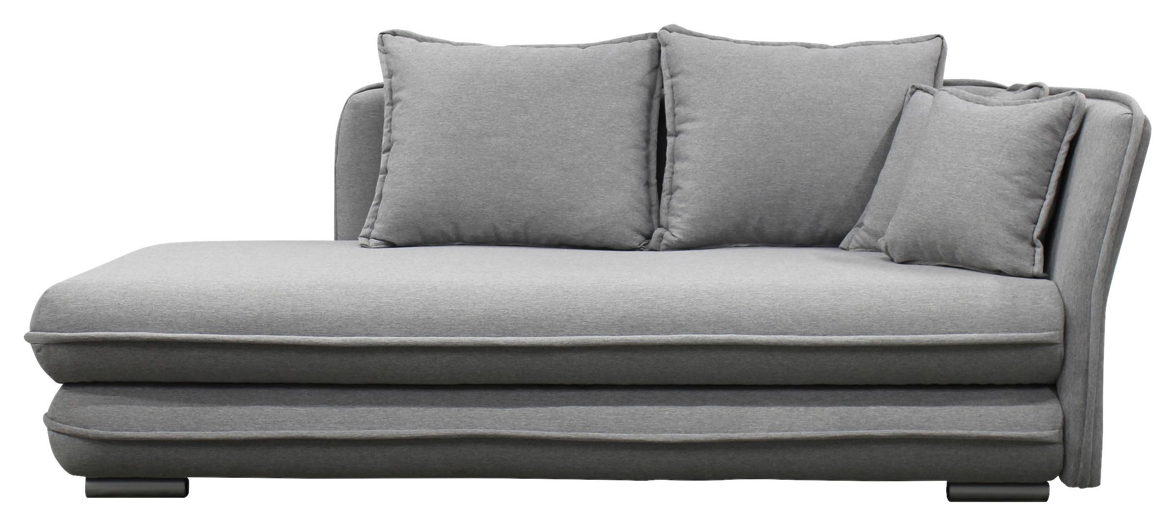 Relaxliege Latte L: 224 cm Grau mit Bettkasten - Silberfarben/Grau, Design, Textil (224/84/99/107cm) - MID.YOU