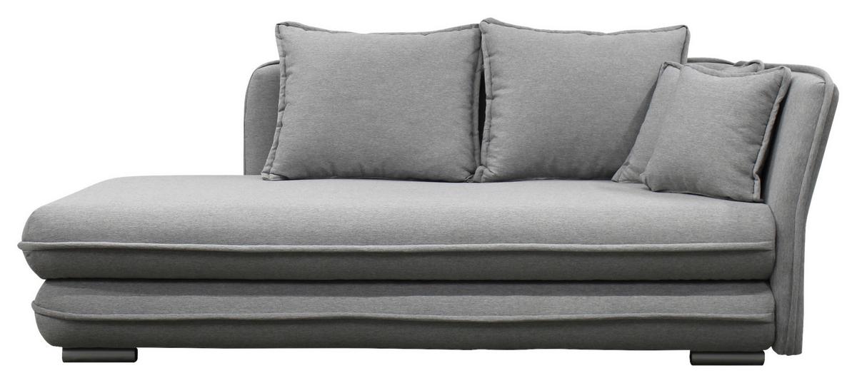Relaxliege Latte L: 224 cm Grau mit Bettkasten - Silberfarben/Grau, Design, Textil (224/84/99/107cm) - MID.YOU