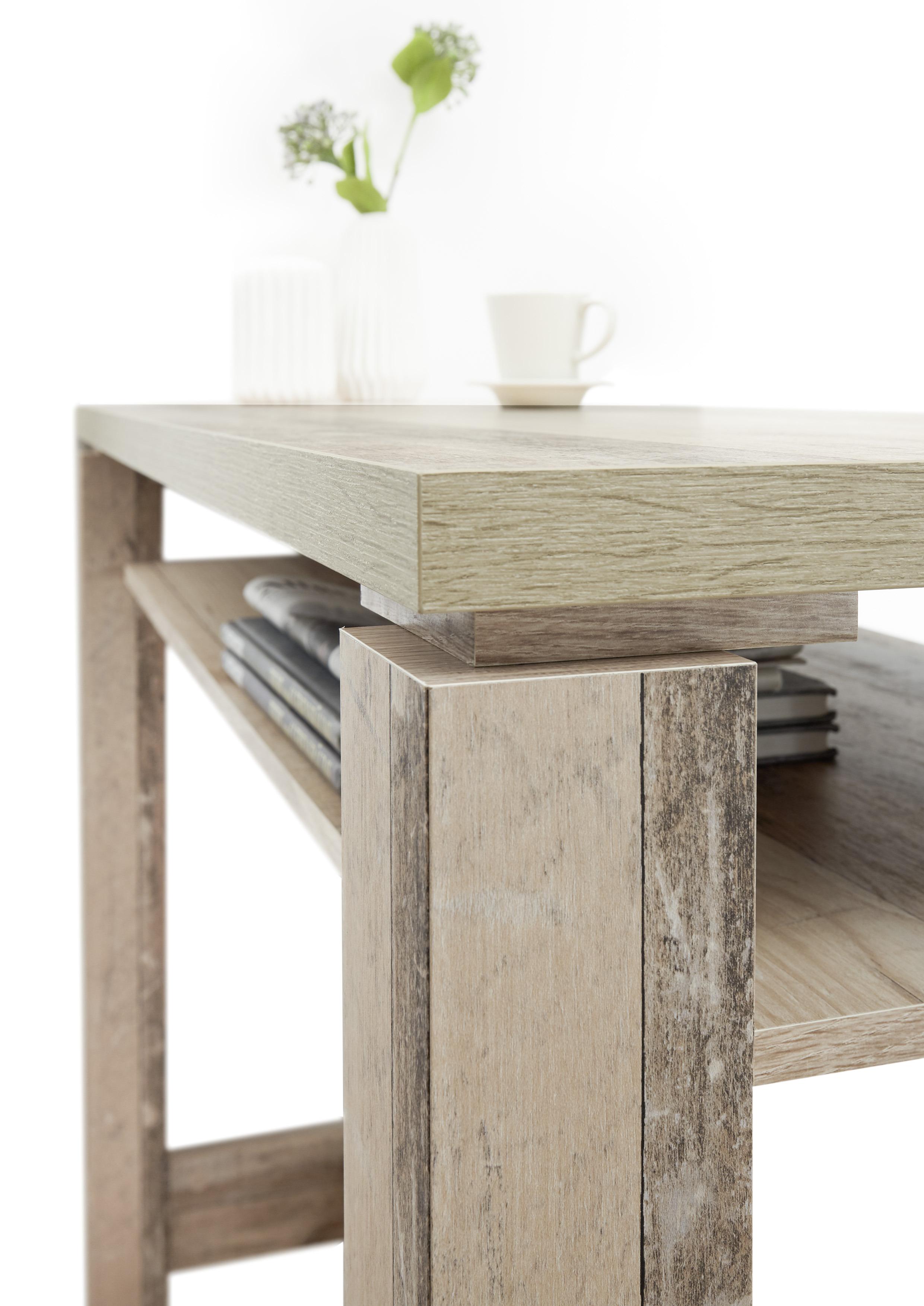 Bartisch Cream 120x55x100 cm Eiche Dekor mit Ablagefach - Eichefarben, Natur, Holzwerkstoff (120/55/100cm) - MID.YOU