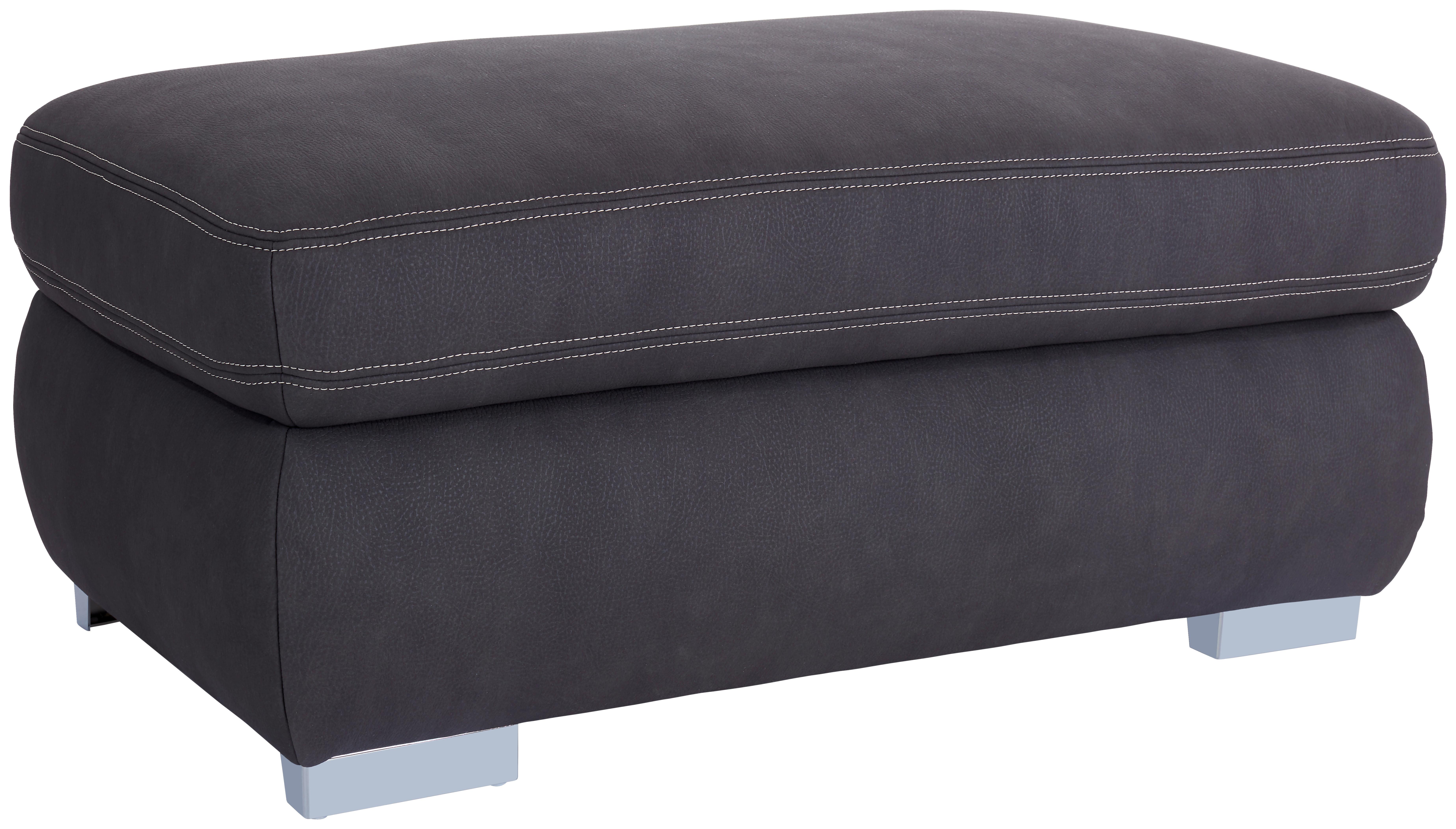 Hocker mit Stauraum Webstoff Anthrazit H: 64 cm - Beige/Anthrazit, MODERN, Textil (129/49/64cm) - Luca Bessoni