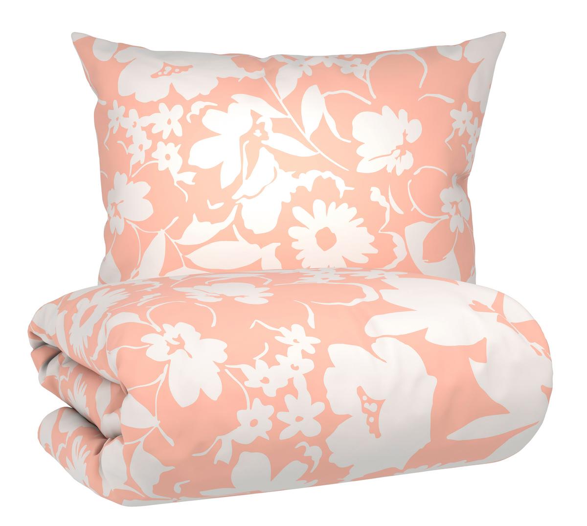 POSTEĽNÁ BIELIZEŇ FLORAL - oranžová, textil (140/200cm) - Mömax
