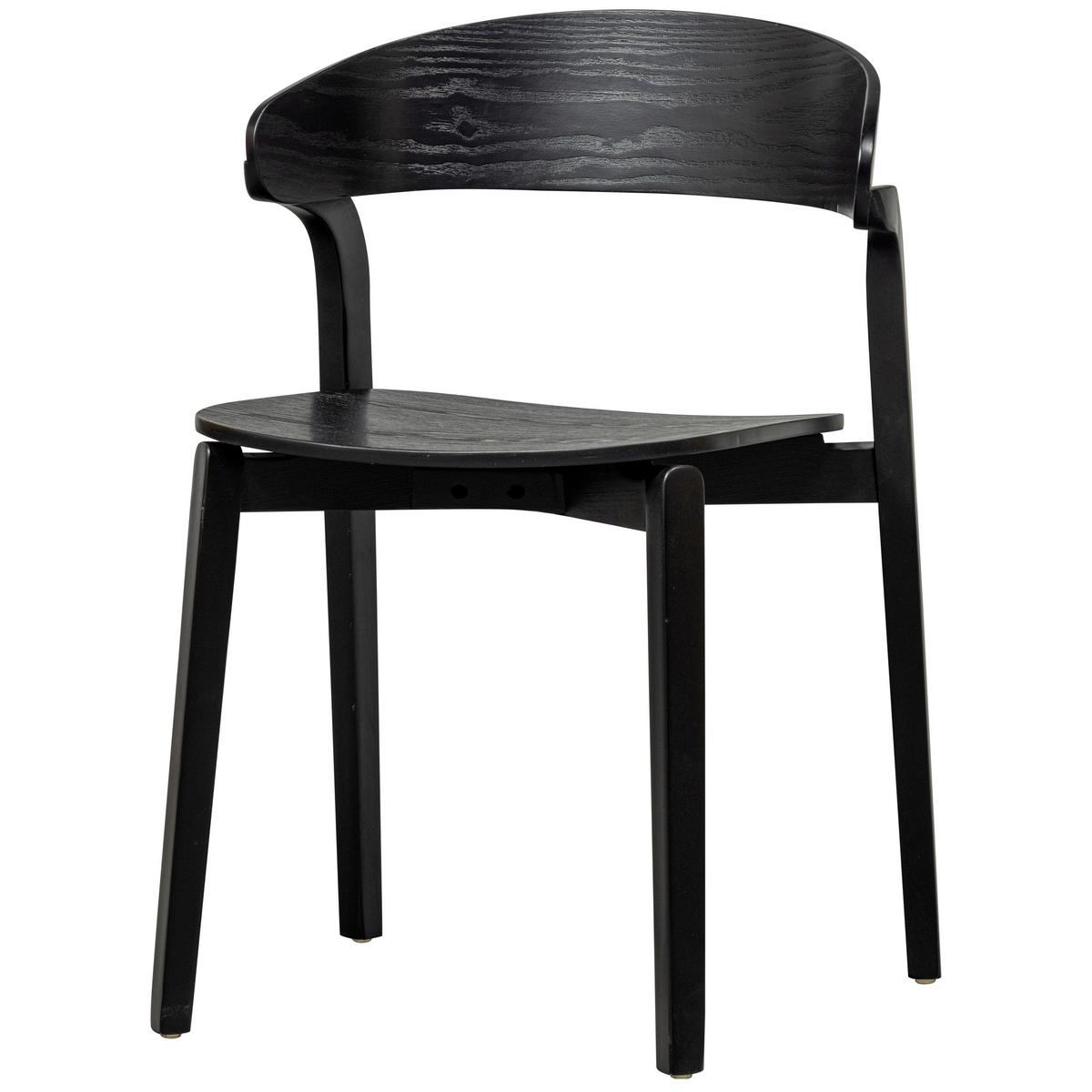 STUHL-SET Cras Schwarz B: 52cm - Schwarz, Design, Holz (52/75/49cm) - Livetastic