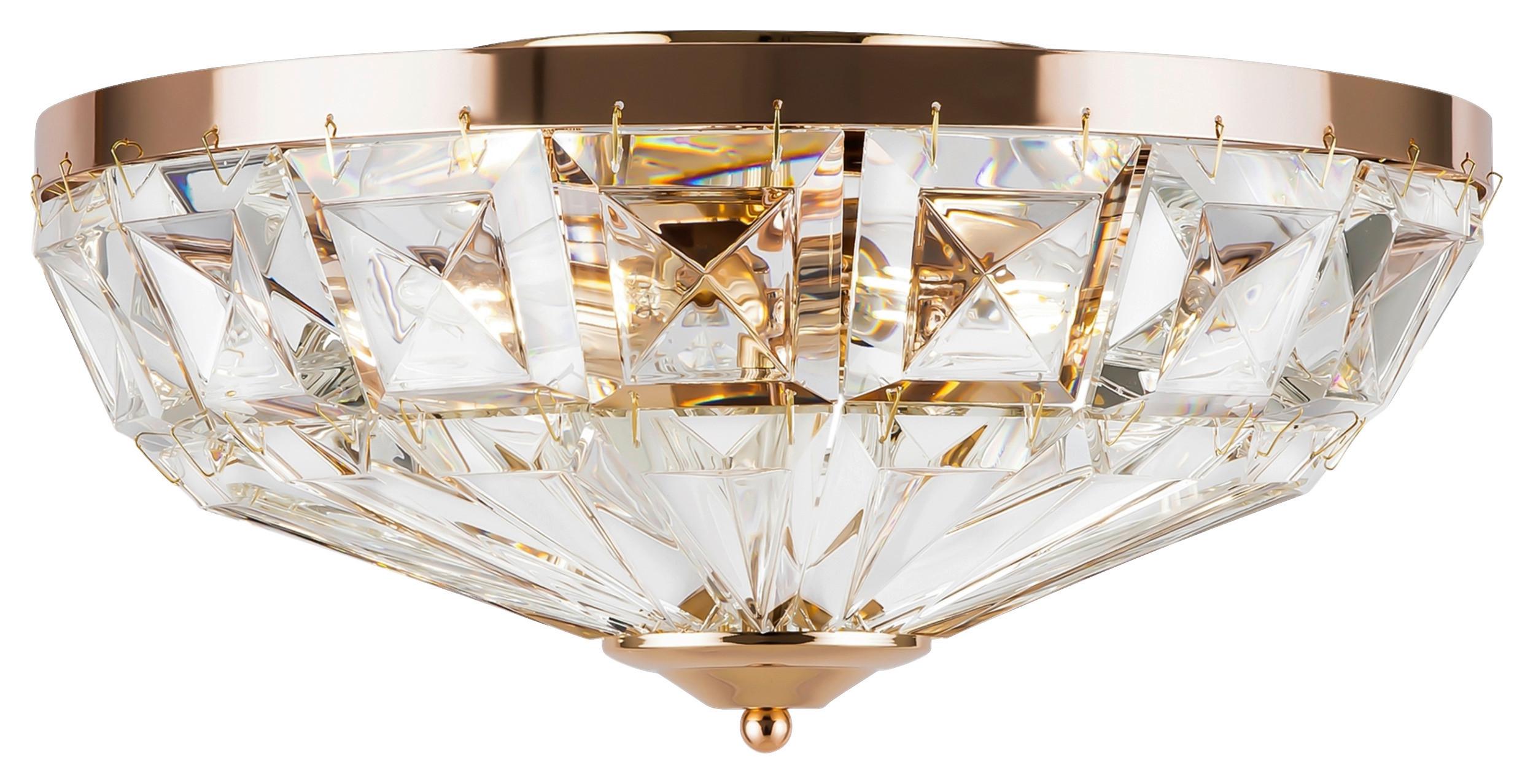DECKENLEUCHTE FACET - Goldfarben, Basics, Glas/Metall (39,6/19,2cm) - MAYTONI