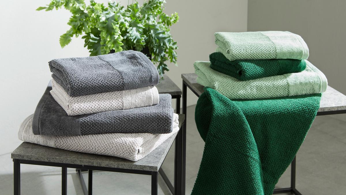 Handtuch Set Chiara 4-tlg. Baumwolle 450 G/m2 - Anthrazit/Silberfarben, MODERN, Textil - Luca Bessoni