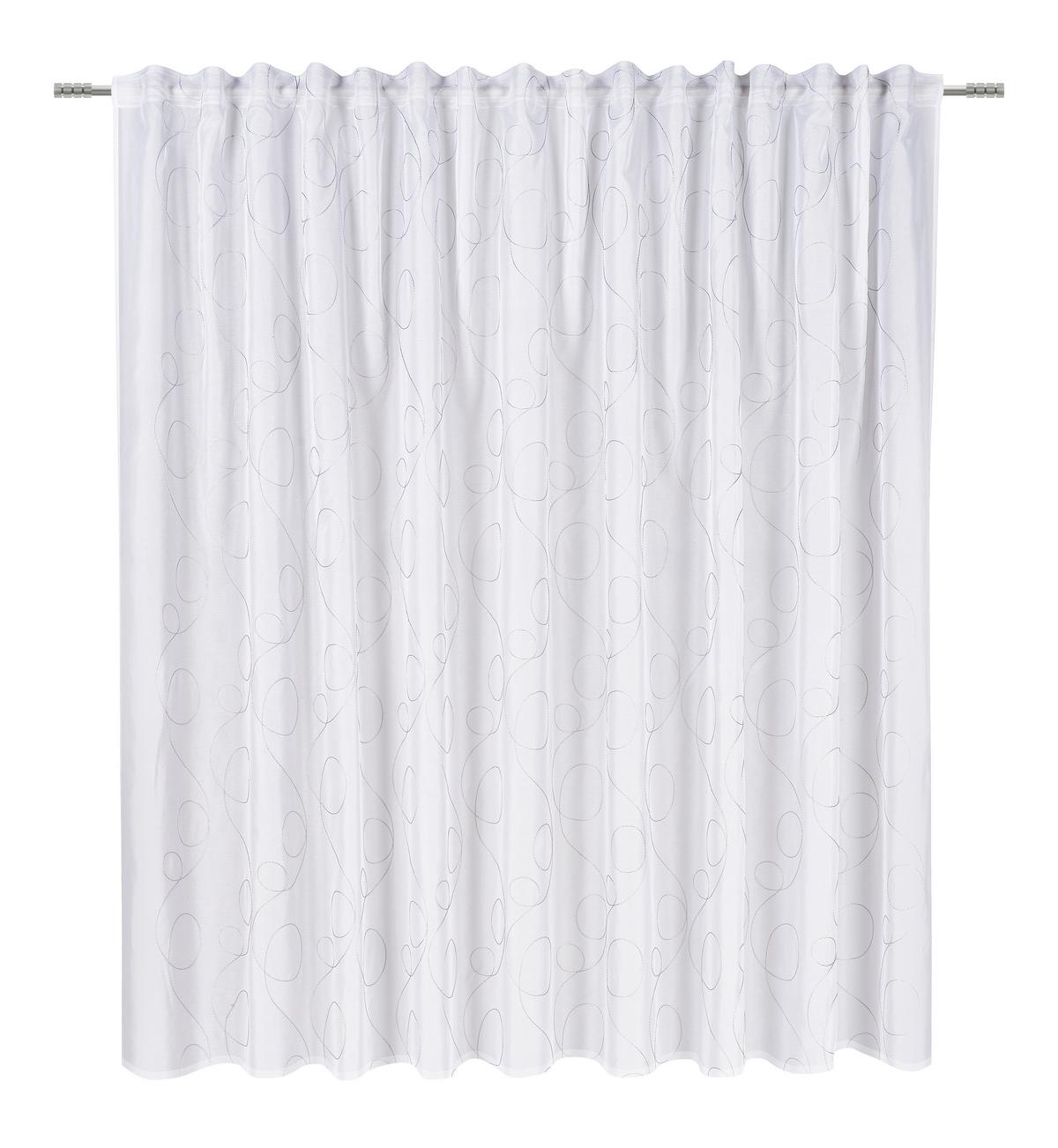 Kusová záclona Marion Store 2, 300/175cm - bílá/antracitová, Moderní, textil (300/175cm) - Modern Living