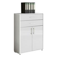 Office Edition B: 84,5 Cm Weiß - Weiß Hochglanz/Weiß, MODERN, Holzwerkstoff (84,5/114/33cm) - MID.YOU