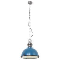 Pendelleuchte Bikkel - Blau, Trend, Glas/Metall (42/145/42cm)
