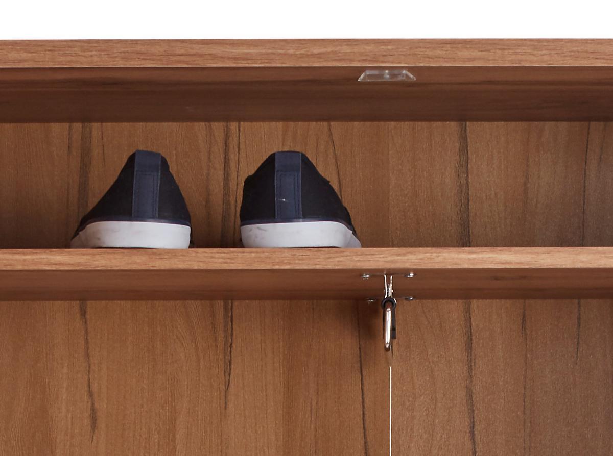 Botník VENEDIG VENEDIG - barvy dubu/černá, Moderní, kompozitní dřevo/plast (70/196/35cm)