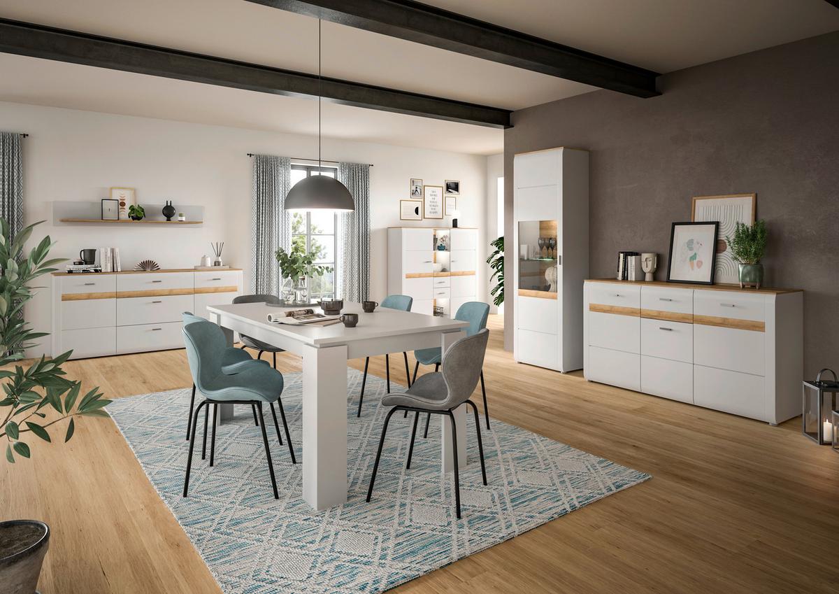 Vitrine Ashton Grau Rivera Eiche B: 61 cm - Design, Glas/Holzwerkstoff (61/202/43cm) - MID.YOU